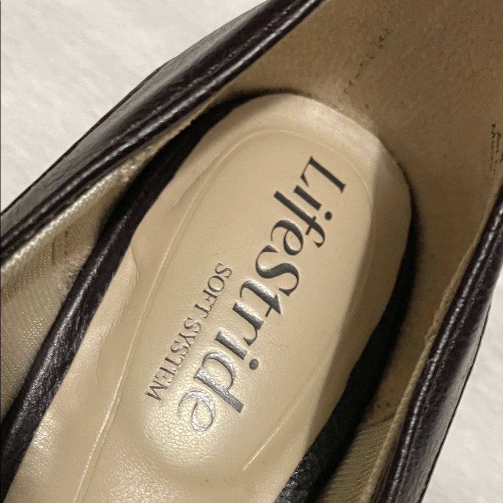 LifeStride Brown Mary Jane Heels Low Heel Pump Sz 5.5M - Picture 9 of 11